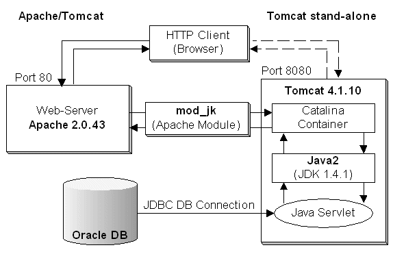 Web Database Access with Apache/Tomcat
